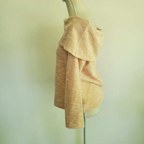 Sunday in Brooklyn | Anthropologie Pink Textured Off-Shouler Top - Picture 5 of 9